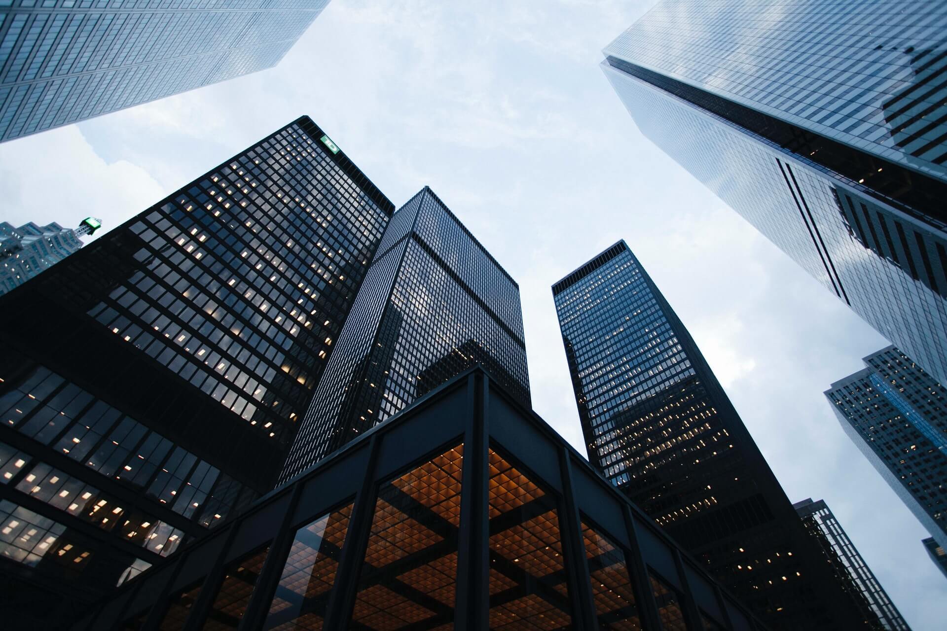 Skyscrapers from below