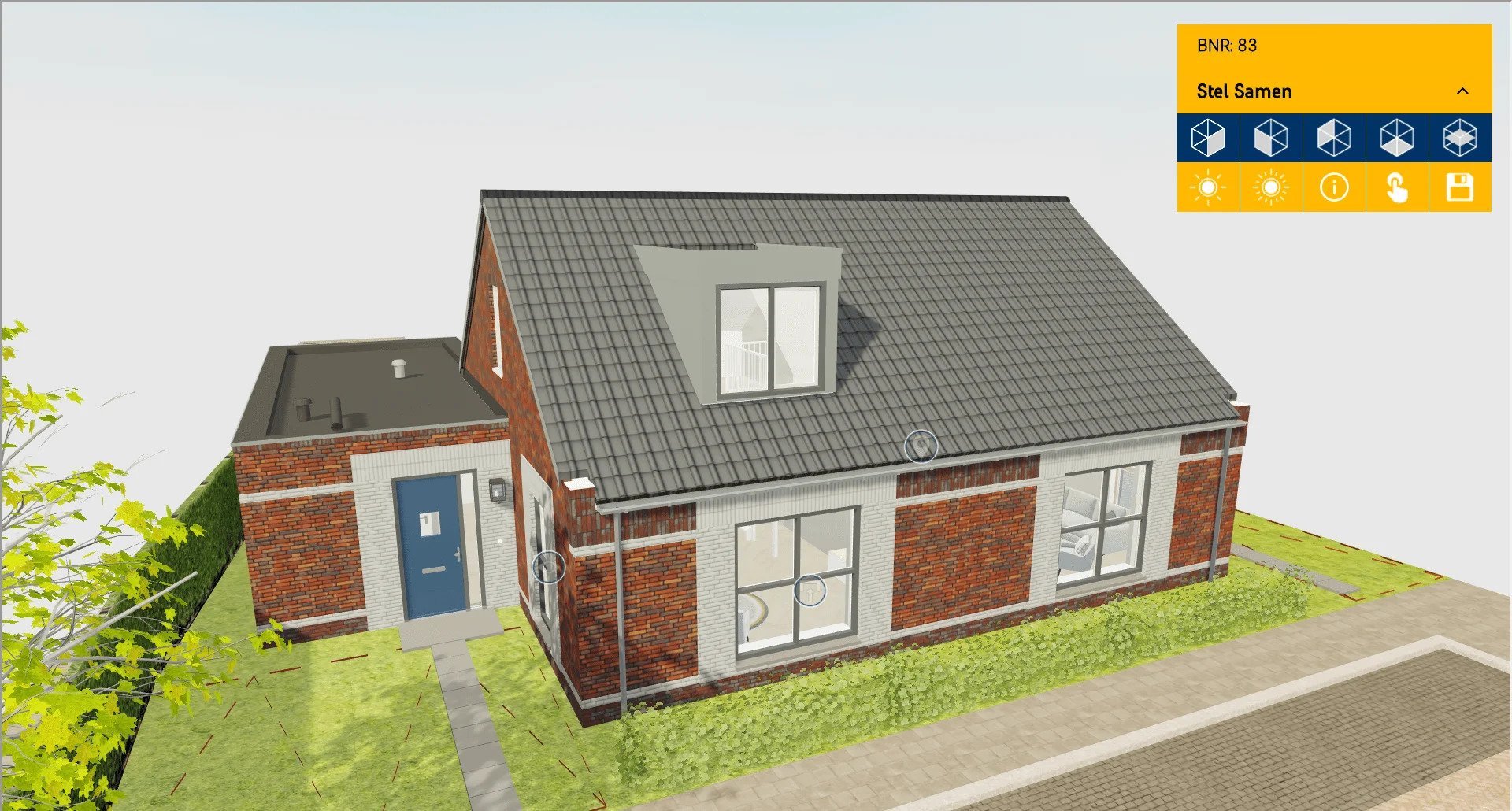 Een screenshot van de webapplicatie Woningconfigurator Heijmans