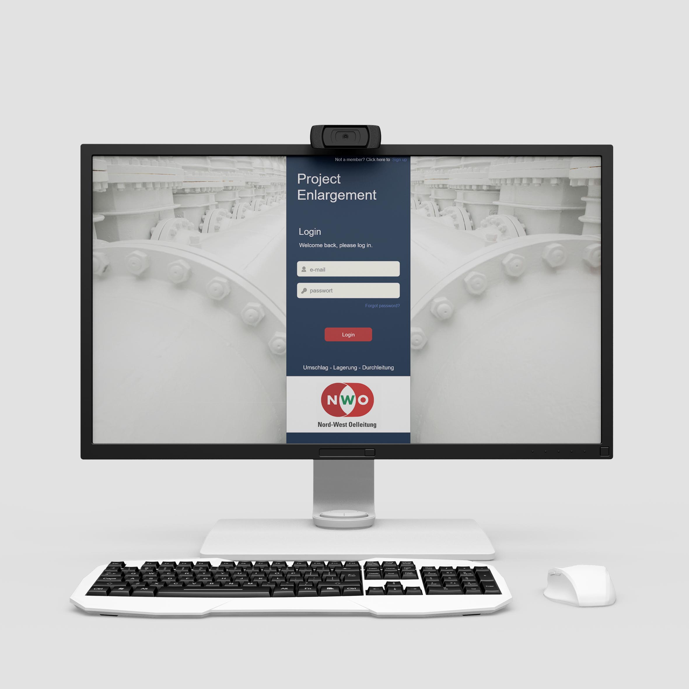 Login screen Remote Desktop Webapplication